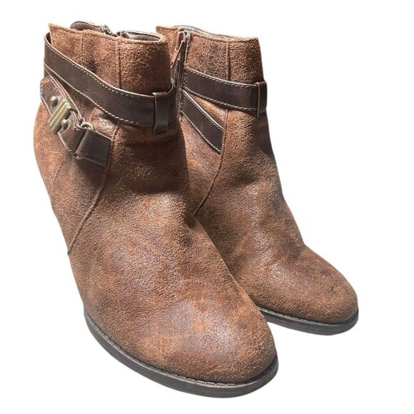 MADDEN GIRL Women’s Strappy Brown Bootie Size 8.5 (Sulley) Vegan Leather Boho - Picture 10 of 12